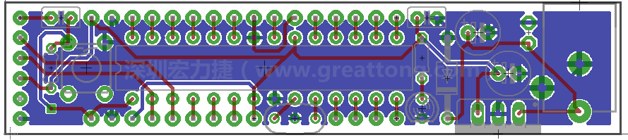 以上就是布線的所有步驟了。接下來(lái)就只剩下絲印（silk-screen）、建立Gerber檔跟drill檔和送去印刷電路板廠制作的步驟。