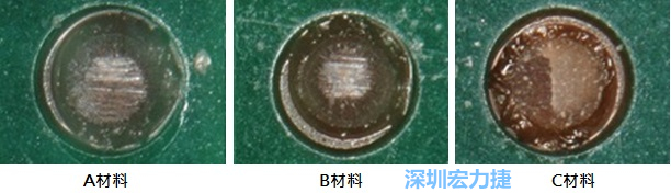 圖14- 冷球拉力試驗(yàn)后，光學(xué)顯微鏡下的失效模式